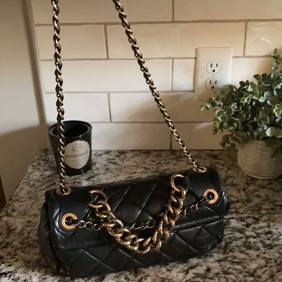 Pre-Loved condition Chanel purse double chain gold - Picture 3 of 14